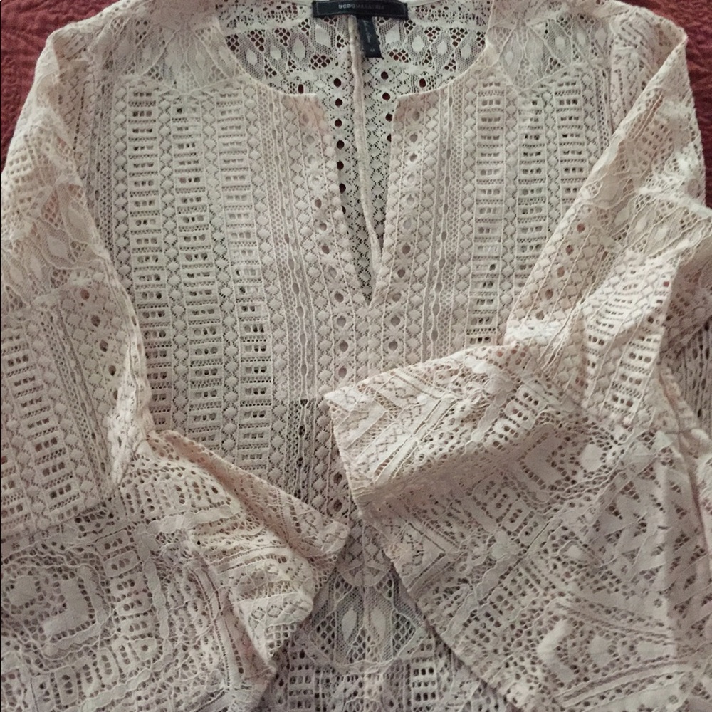Pinkish Shade BCBG MAX AZRIA LACE DRESS- - Picture 4 of 4